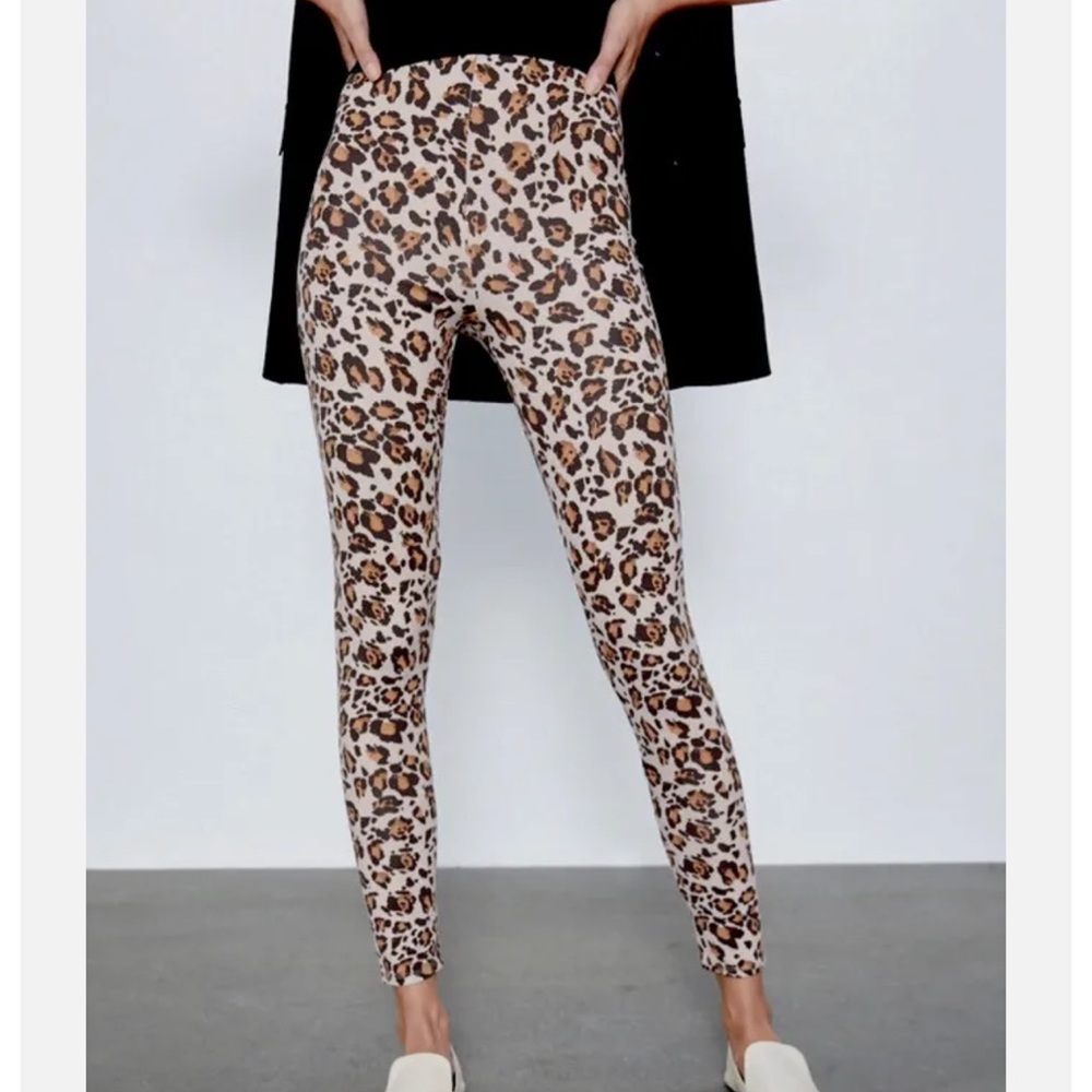 New Zara Leopard Leggings Size Large